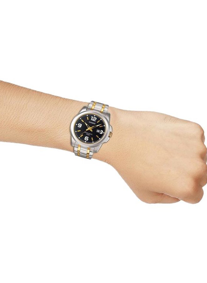CASIO Men Enticer Analog Watch MTP-1314SG-1AV - 45 mm - Silver/Gold - Image 5