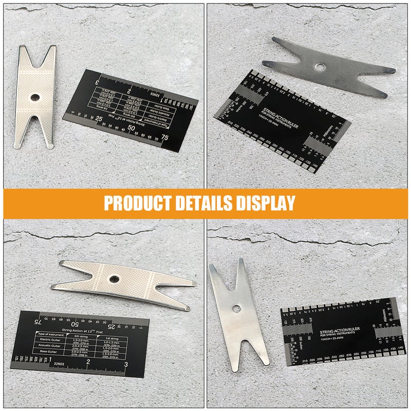 1 Set String Action Ruler for String Instruments And Adjustment Tool Kit Violin String Ruler Kit - Image 5
