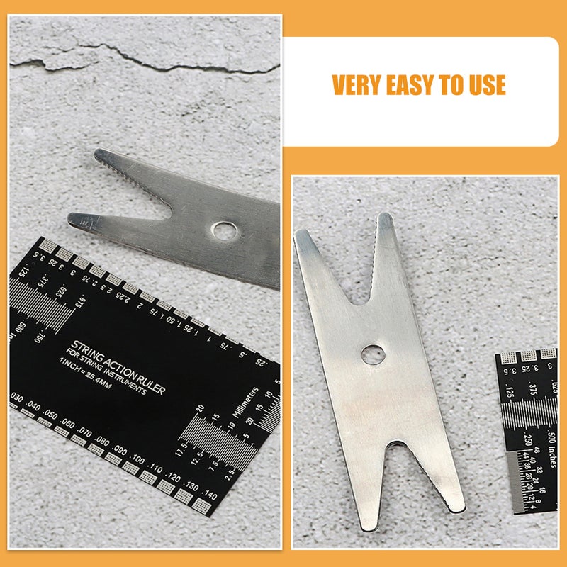 1 Set String Action Ruler for String Instruments And Adjustment Tool Kit Violin String Ruler Kit - Image 4