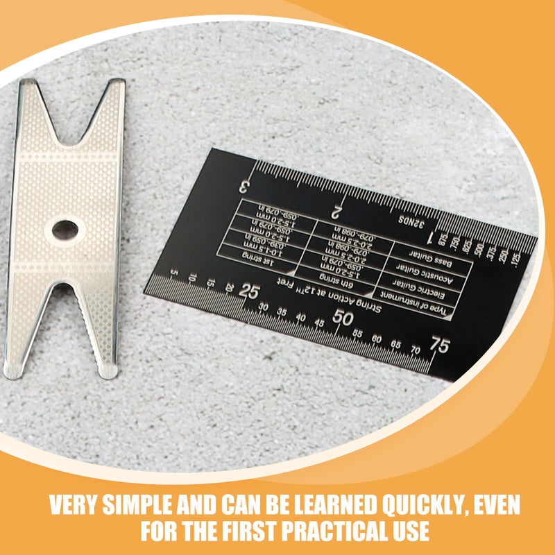 1 Set String Action Ruler for String Instruments And Adjustment Tool Kit Violin String Ruler Kit - Image 3