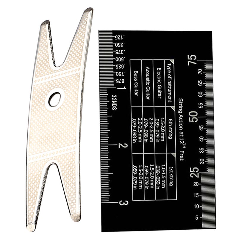 1 Set String Action Ruler for String Instruments And Adjustment Tool Kit Violin String Ruler Kit - Image 1