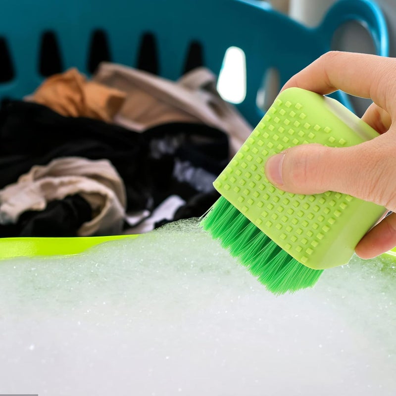 cheekyglo Laundry Brush for Stains On Clothes Laundry Scrubber，2 Pack Silicone Laundry Brush Scrub Multi-Use Household Cloth Washing Brush Dual-Use Scrubbing Brush for Clothes Underwear Shoes - Image 2