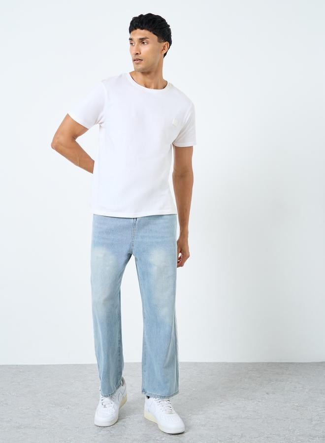 ستايلي جينز ستايلي بخصر متوسط وقصة واسعة مع شريط جانبي - Image 2