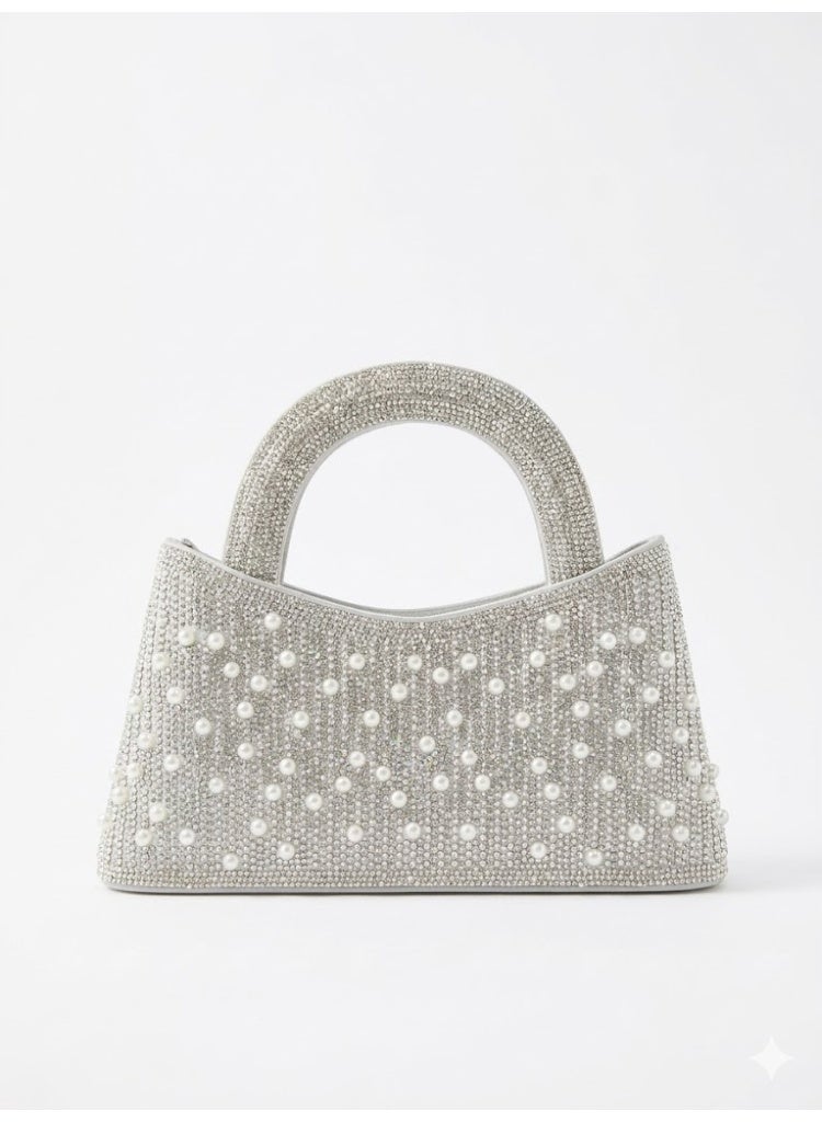 LIFESTYLISH crossbody evening bag Pearl Moon ZS-13 - Silver - Image 1