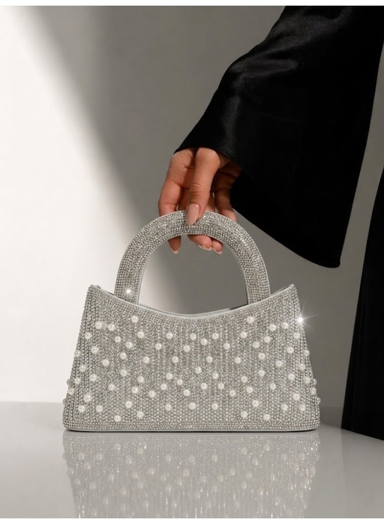 LIFESTYLISH crossbody evening bag Pearl Moon ZS-13 - Silver - Image 3