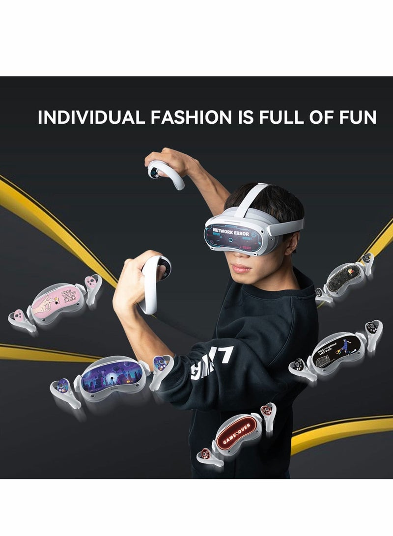 Decal Sticker Skin for PICO 4,for VR Headset Lens and Controllers, Protection Film for Virtual Reality Gaming Handle Front Face - Image 3