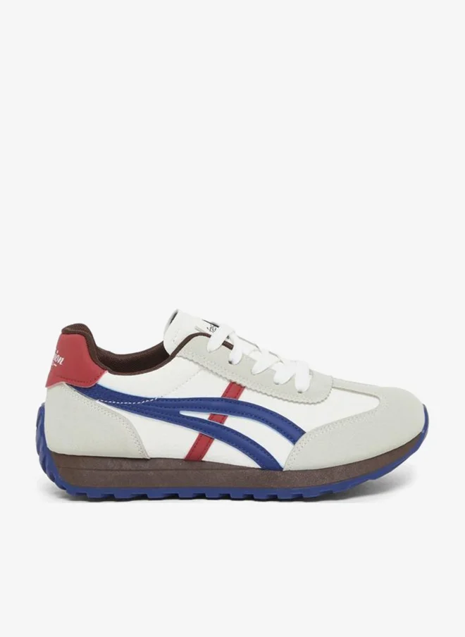 Styli Active Color Block Contrast Lined Lace-Up Sneakers