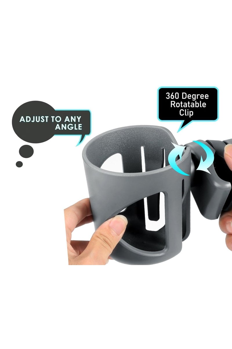 Cup Holder Stroller Cup Holder Large Caliber Designed Cup Holder 360 Degrees Universal Rotation Cup Drink Holder - Image 5