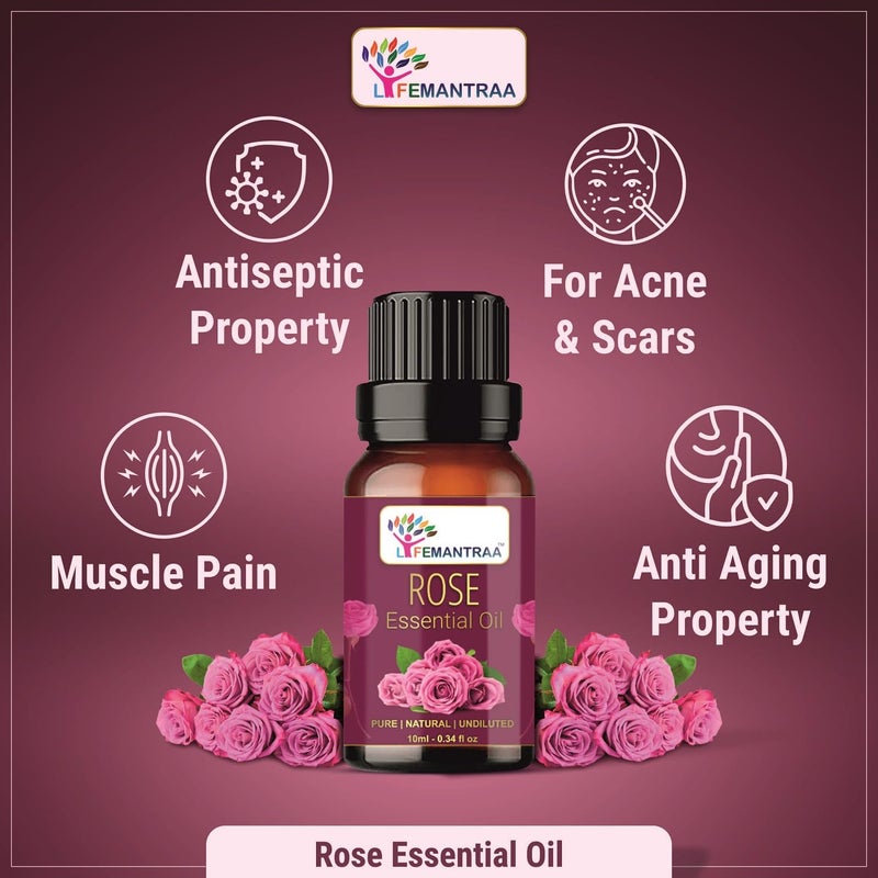 Lifemantraa Lifemantraa Pure Tea Tree Lavender Rose Peppermint Sweet orange and Lemongras Essential Oil for Home Fragrance Diffuser Essential Oils Set for Room Air Freshener Aroma Oil Diffusers Soap Making Candle Making 15ml Each 90ml  - Image 4