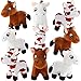 Zomiboo 9 Pack Horse Stuffed Animals Plush Toy Standing Stuffed Horse 4 Inch Mini Plush with Detachable Chain for Animal Theme Party Birthday Decoration SuppliesCute Style - Image 4