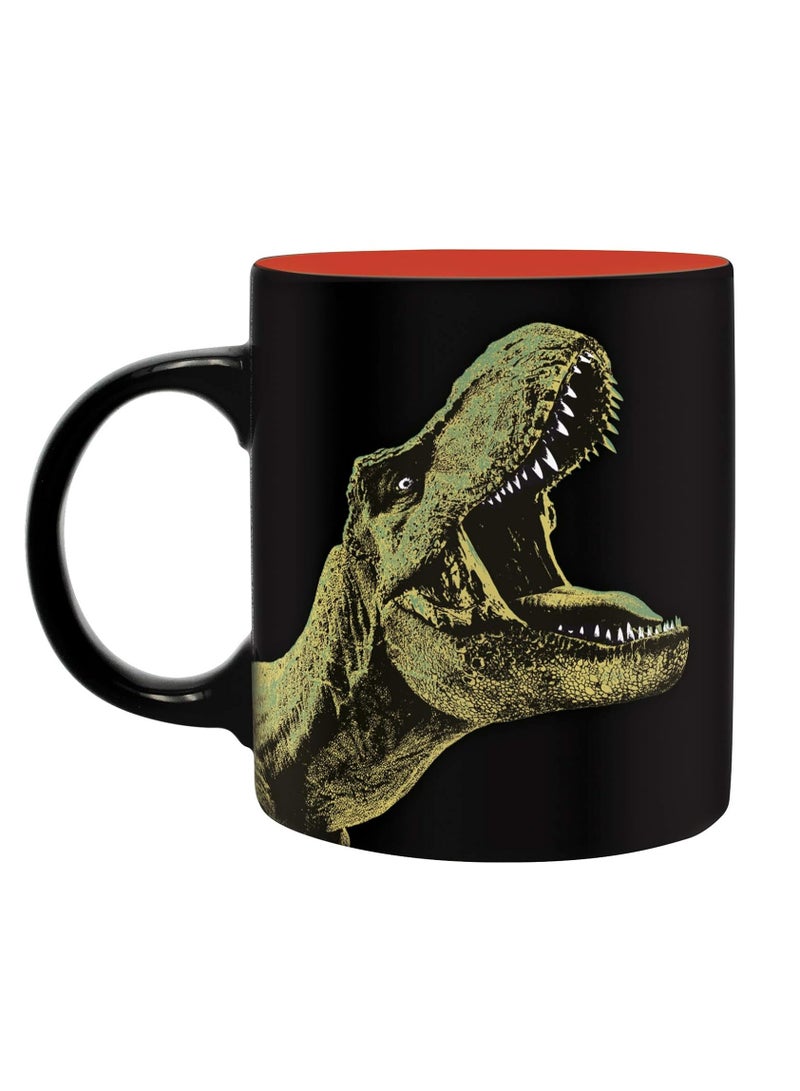 MEC مجموعة مروحة منتزه جوراسيك المطبوعة | فنجان قهوة ديناصور تي ريكس 11 أوقية | فنجان إسبريسو - Image 2