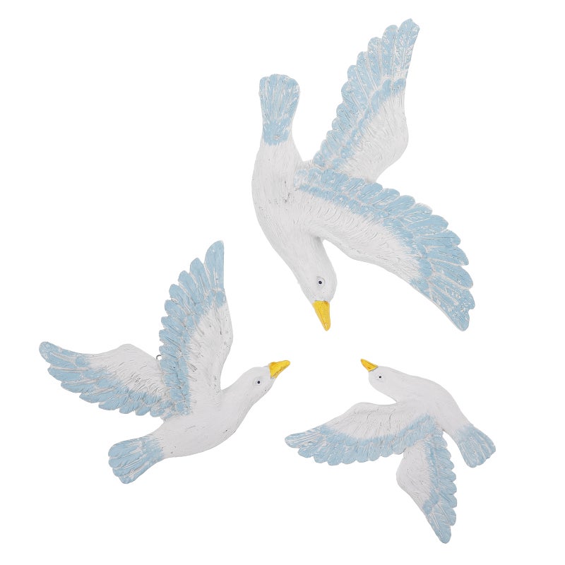 3Pcs Mediterranean Style Seagulls Birds Seabirds Marine Wall Hanging Decoration - Image 5