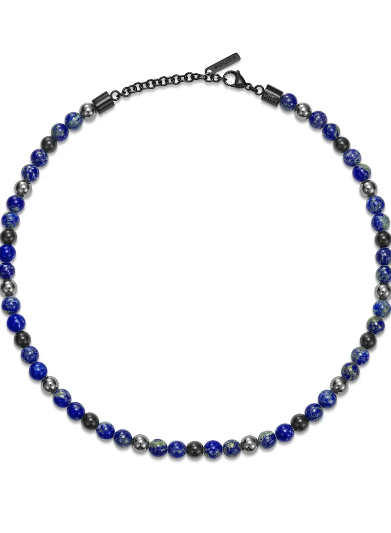 POLICE Spheres Tri-Color Bead Gents Necklace Grey, Navy and Black