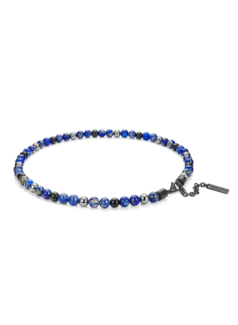 POLICE Spheres Tri-Color Bead Gents Necklace Grey, Navy and Black