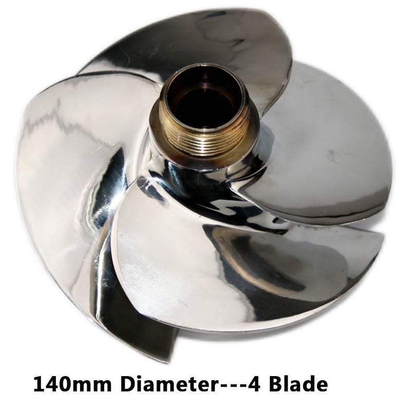 Generic Boatman Jet Ski Impeller for Seadoo 2670 00948 267001070 Spark ACE 900 HO Spark TRIXX 140mm 4 Blades Polished - Image 2