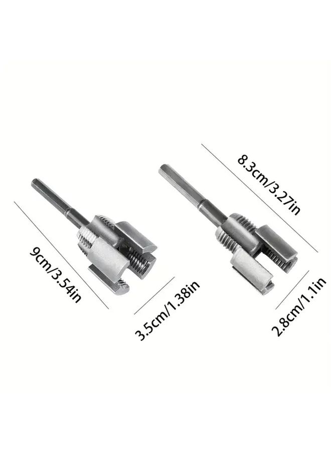 2pcs PVC Pipe Threading Tool Set For Electric Drill With Gloves And Sealing Tape - Image 2
