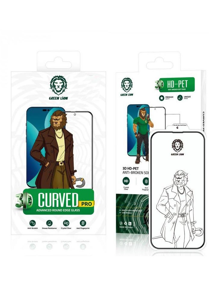 Green Lion 3D Curved Pro Advanced Round Edge Glass for 8 Plus / 7 Plus -Clear/Black edge - Image 5