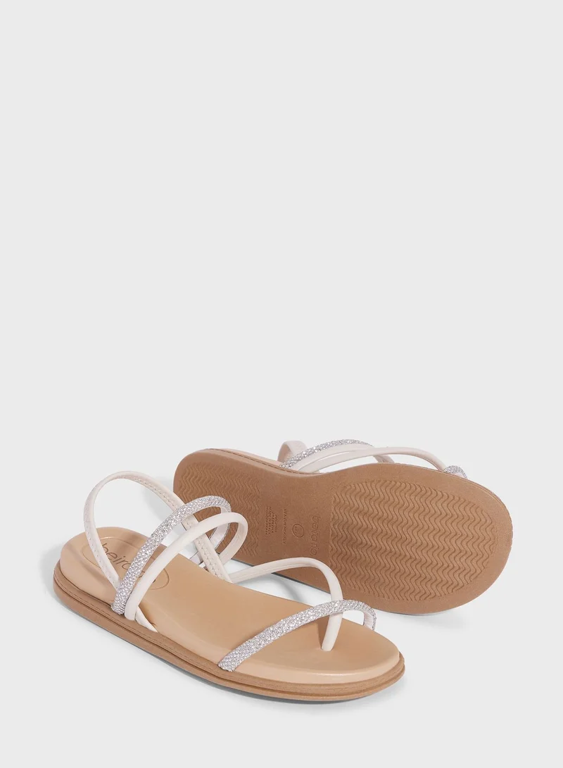 Beira Rio Journee Multi Strap Flat Sandals