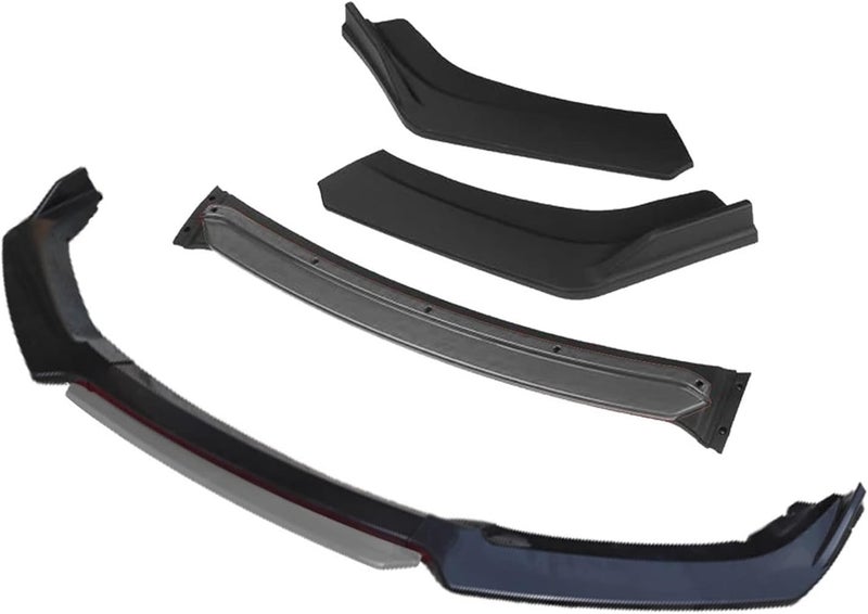 Wivplex 4-Piece Car Front Bumper Lip Body Kit Spoiler - Image 1