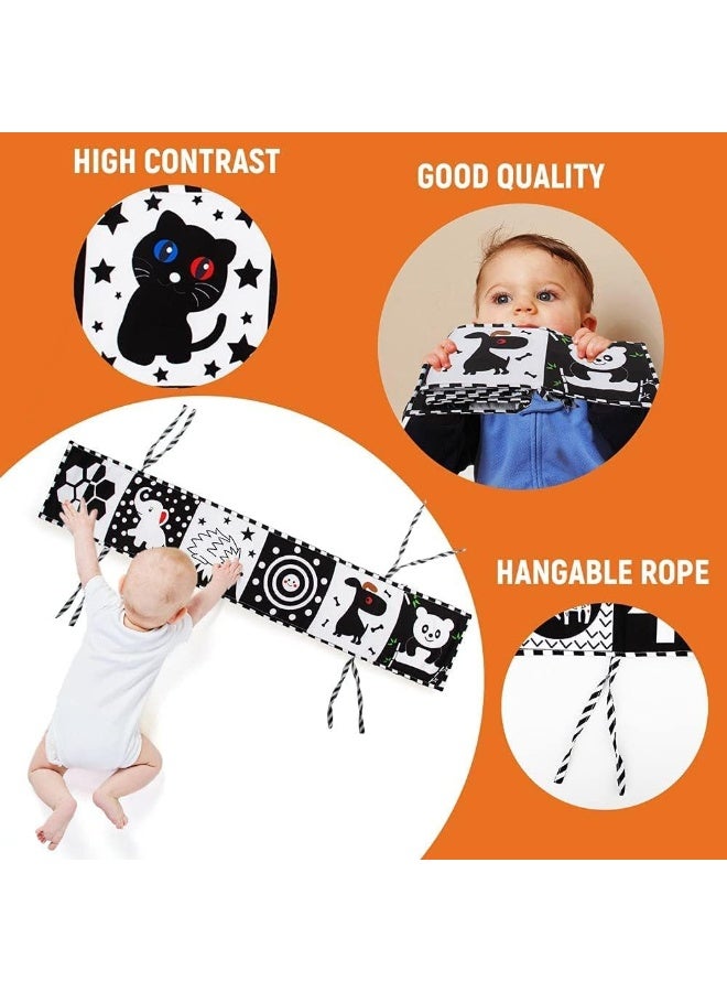 ECVV High Contrast Baby Play Gym - Soft Hanging Toys with Activity Mat, Tummy Time Essentials for Newborns and Infants - Image 5