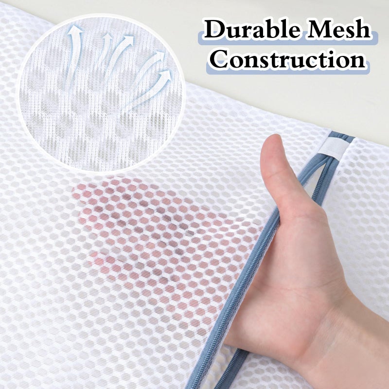 KWULP Heavy-Duty Honeycomb Mesh Laundry Bags 5-Pack (16x20 Inch) | Delicates Protector for Lingerie & Baby Clothes - Image 3