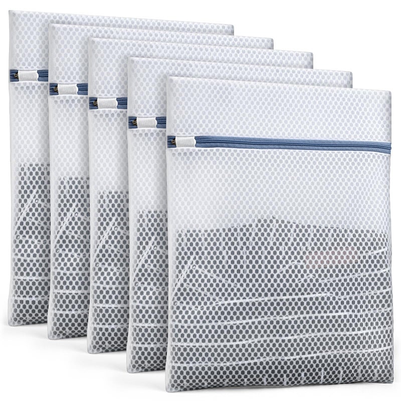 KWULP Heavy-Duty Honeycomb Mesh Laundry Bags 5-Pack (16x20 Inch) | Delicates Protector for Lingerie & Baby Clothes - Image 1