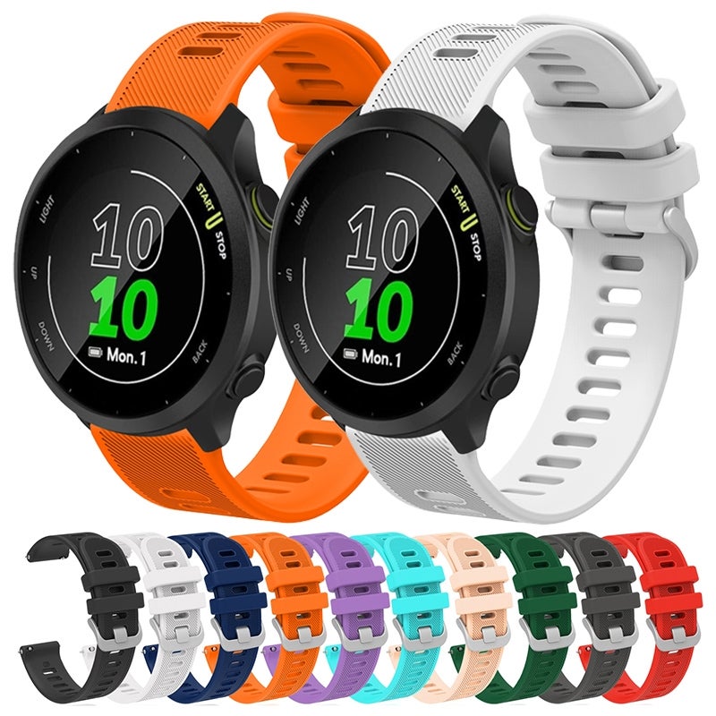 S-TOP For Garmin Venu 2 Plus 20mm Silicone Twill Watch Band(White) - Image 3