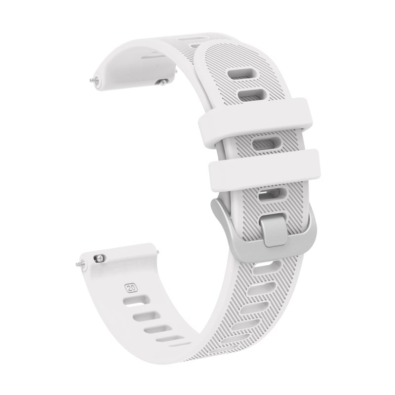 S-TOP For Garmin Venu 2 Plus 20mm Silicone Twill Watch Band(White) - Image 2