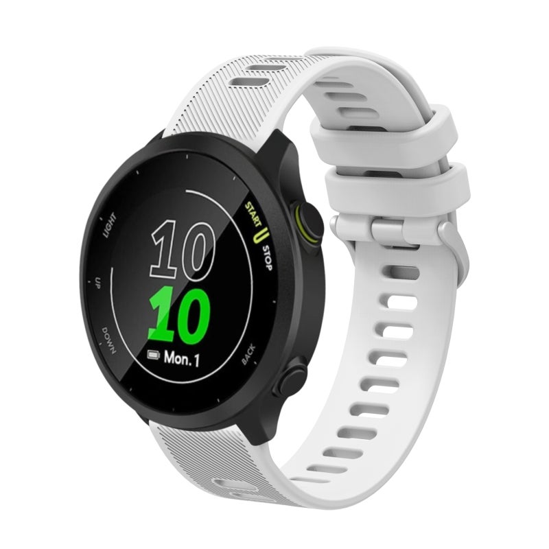 S-TOP For Garmin Venu 2 Plus 20mm Silicone Twill Watch Band(White) - Image 1