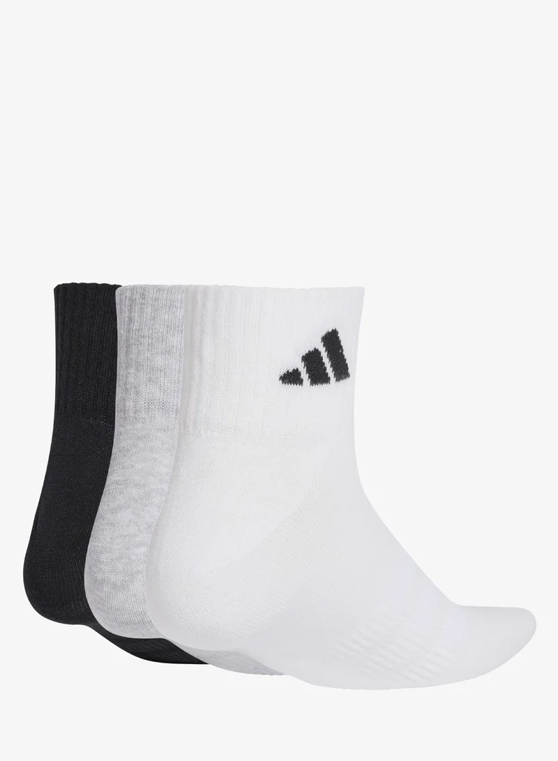 Adidas THIN&amp;LIGHT SPORTSWEAR ANKLE SOCKS 3 PAIR PACK