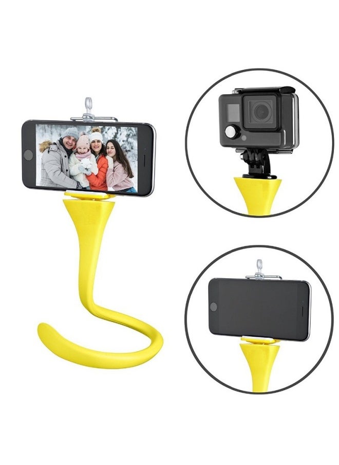 Generic Mobile Phone Live Broadcast Stand Multi-functional Silicone Stand Net Red Live Broadcast Anchor Video Stand-Color:Pink  - Image 2