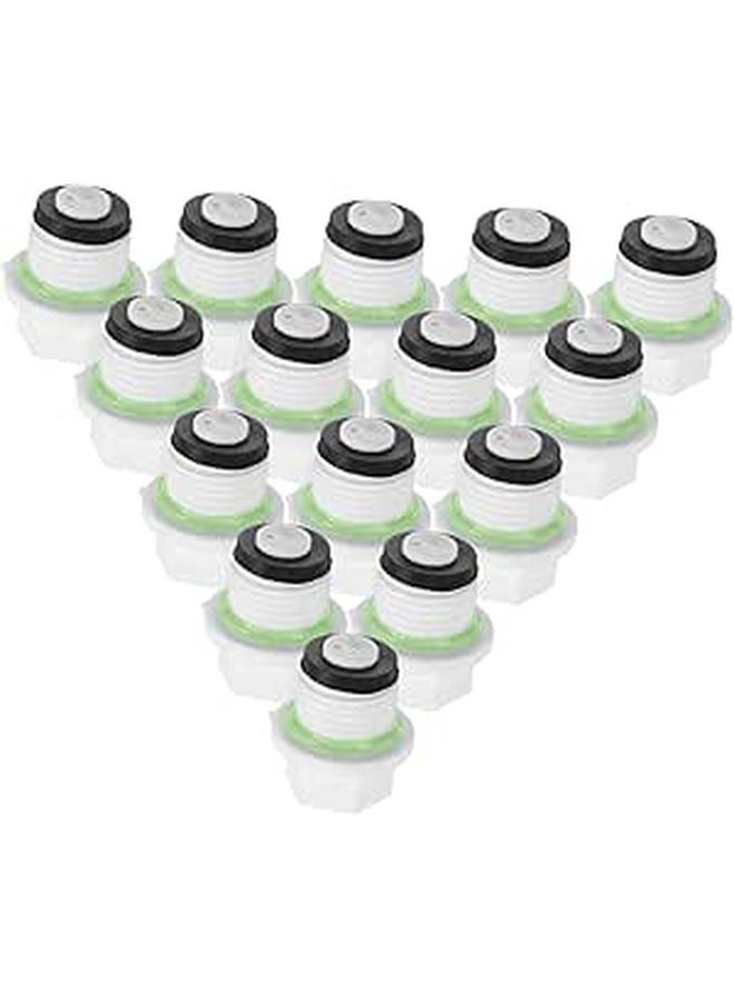 أغطية خرطوم بلاستيكية بيضاء 20 قطعة، سدادات أنابيب متعددة الاستخدامات، تركيب أنابيب ملولبة - Image 1