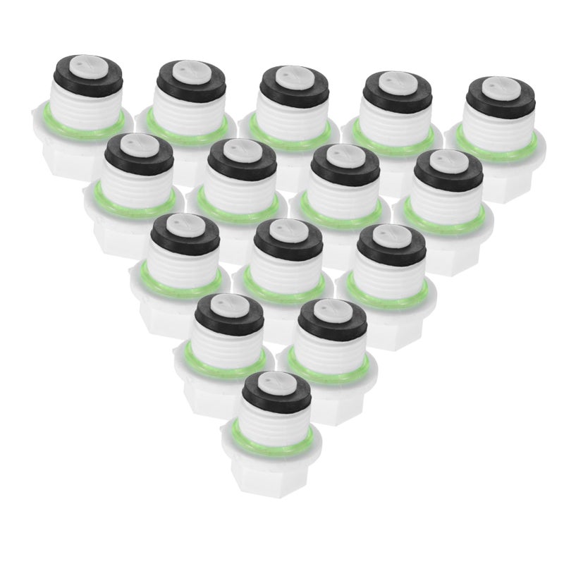 أغطية خرطوم بلاستيكية بيضاء 20 قطعة، سدادات أنابيب متعددة الاستخدامات، تركيب أنابيب ملولبة - Image 2