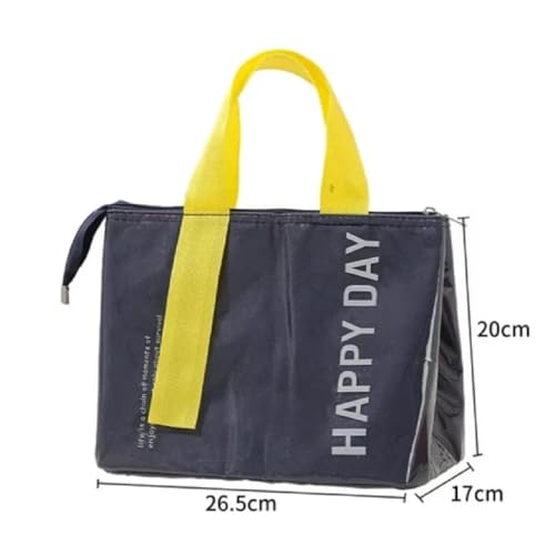 CoolKraft Insulated Lunch Bags, Hot & Cold, Lightweight, for Office Women & Men, School Boys & Girls 26.5 x 17 x 20 cm (NavyBlHD) Waterproof - Image 3