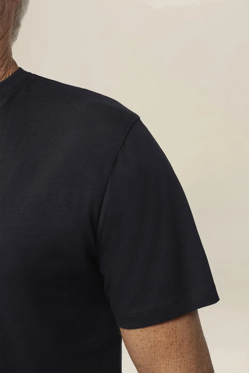Doppelganger Blue Men's regular fit 100% cotton jersey T-shirt - DK Blue for Men | Best Price UAE