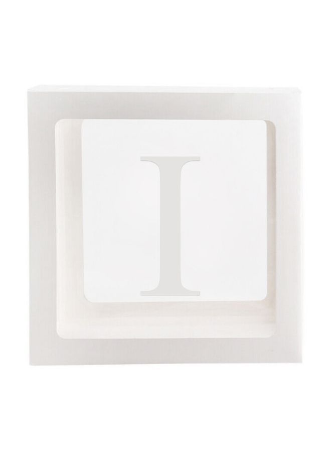 Letter I Transparent Balloon Decoration Box DT1066 30x30x30centimeter - Image 1