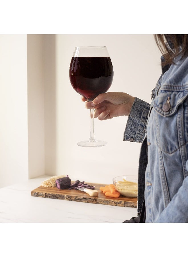 SCS Direct Oversized XL Giant Wine Glass (33.5oz) - Holds a Full Bottle of Wine or Jumbo Cocktails - Extra Large Glassware Fun for Pool Days, Bachelorette Parties, Weddings & Birthdays- Mother's Day Gift Idea - Image 4