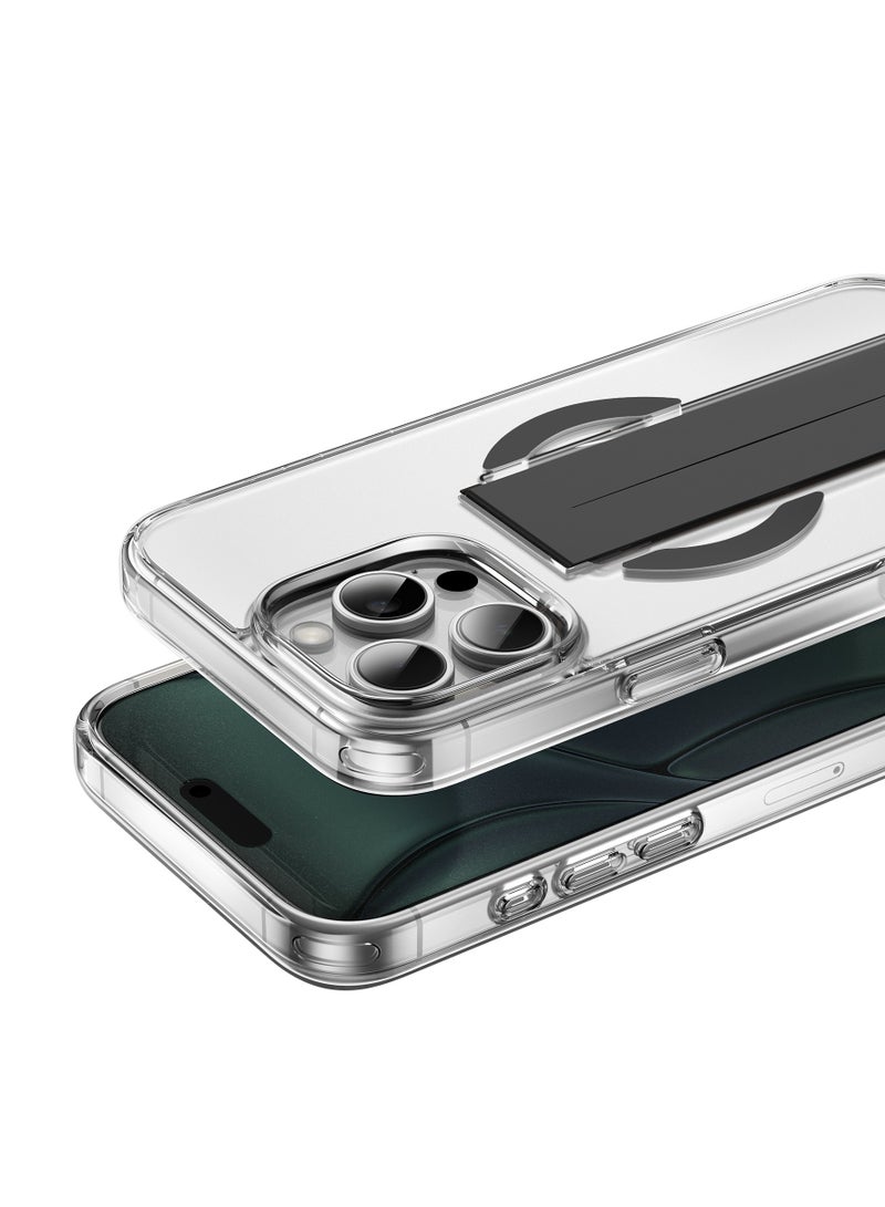 GREEN LION iPhone 16 Pro MagSafe Case with Grip / Screen & Camera Guard / Anti-Yellowing Clarity / Comfortable Grip / Drop & Damage Protection - Black Titanium - Image 3