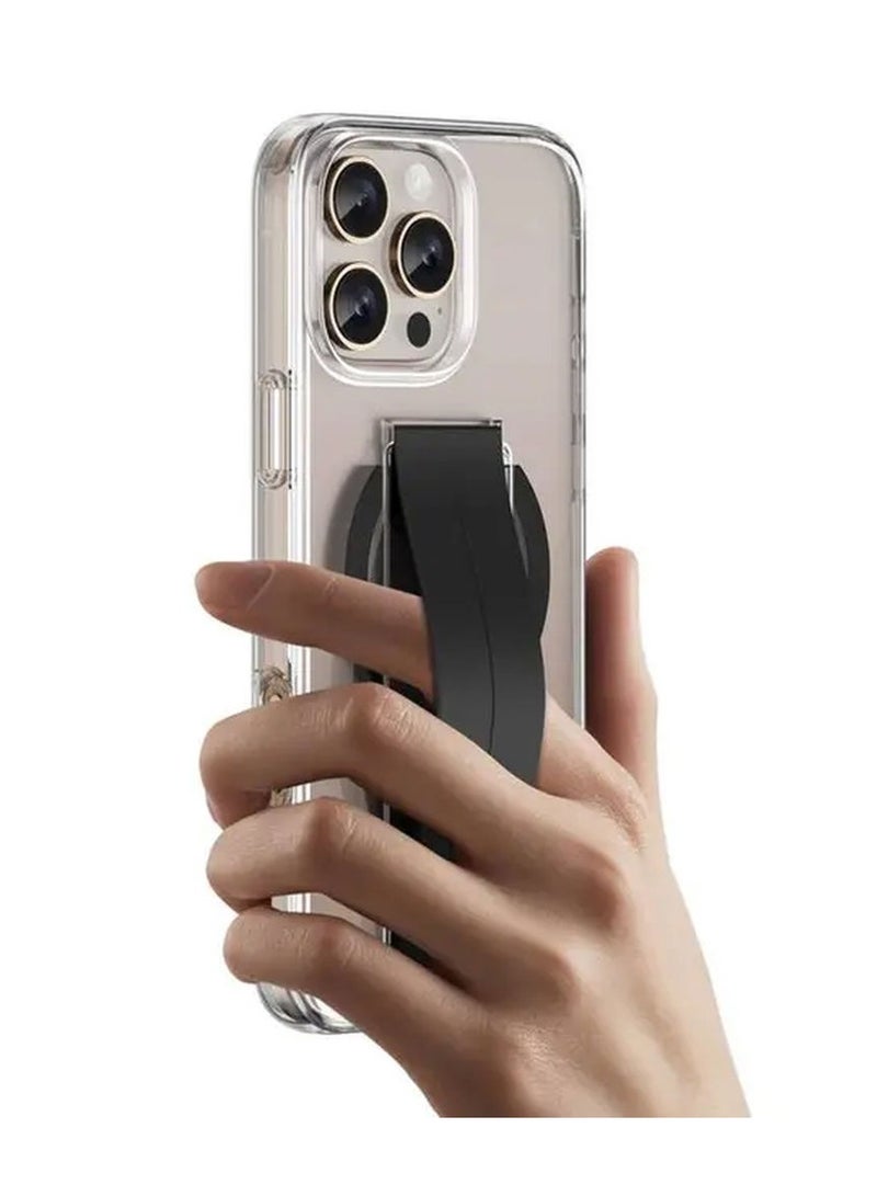 GREEN LION iPhone 16 Pro MagSafe Case with Grip / Screen & Camera Guard / Anti-Yellowing Clarity / Comfortable Grip / Drop & Damage Protection - Black Titanium - Image 5