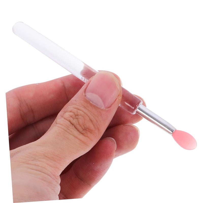 VICASKY 12pcs Silicone Lip Gloss Applicator Wands Covered Lipstick Brush Set Portable Small Makeup Applicators for Women Lip Makeup - Image 4