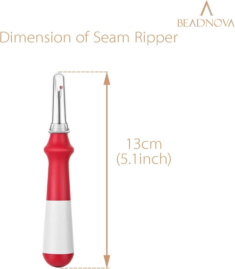 BEADNOVA Seam Ripper 2pcs Thread Cutter Stitch Remover Large Thread Remover Stitch Eraser Tag Ripper for Clothes Crafting Embroidery - Image 2