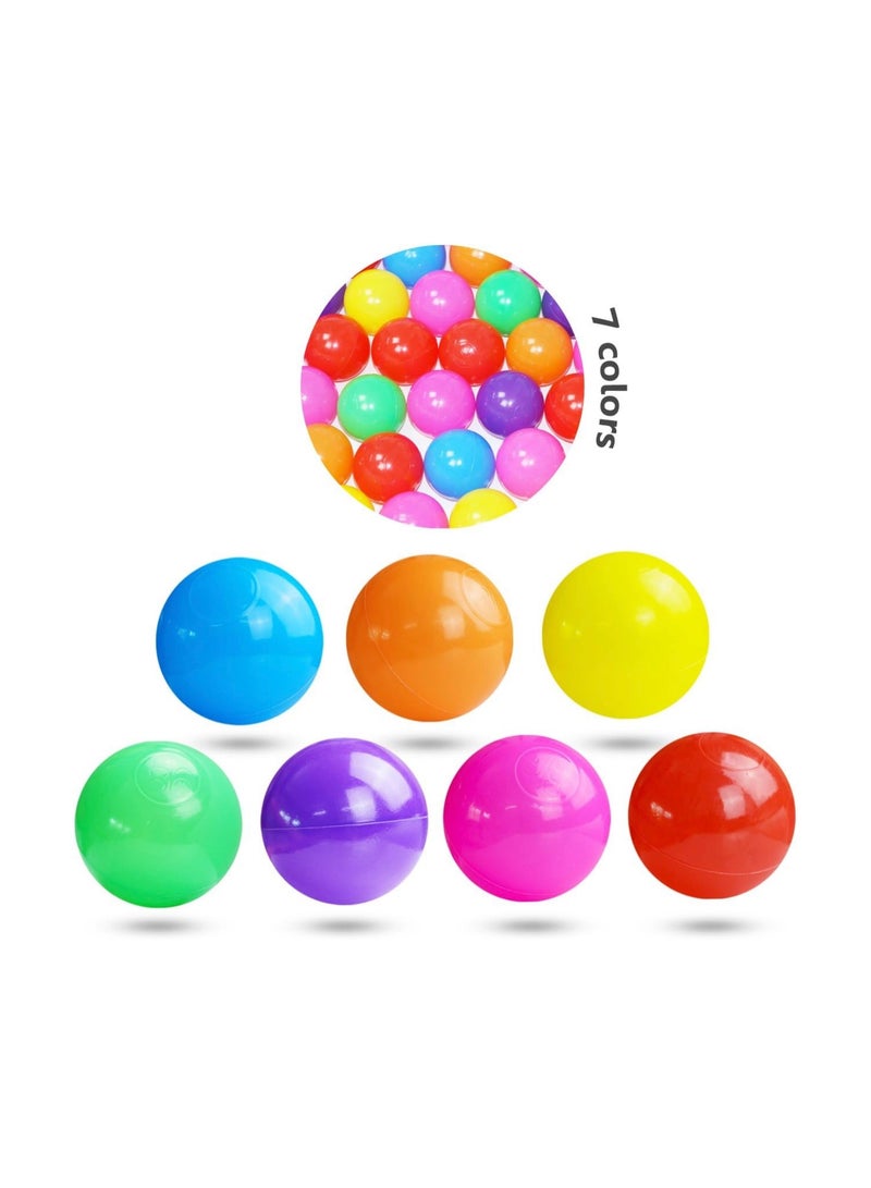 general Pack of 50 Soft and Colourful Plastic Ocean Balls, Ideal to fill Indoor and Outdoor Playpen, Ball Pits and Playhouse for Babies, Toddlers and Kids - Image 2