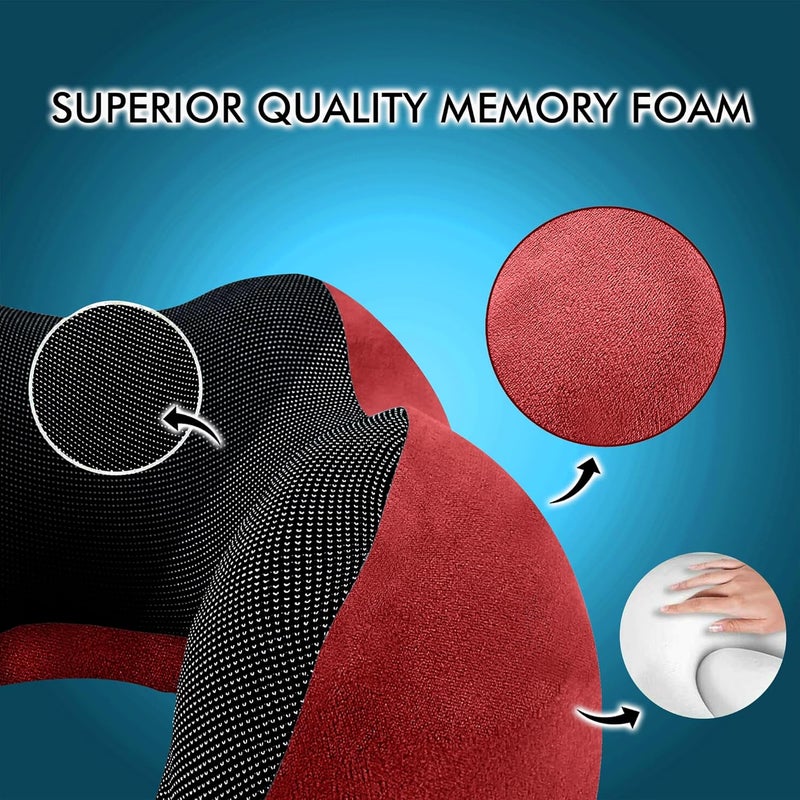 GREELI Premium Memory Foam Luxury Travel Neck Rest Pillow with Super Soft Removable Cover, Multipurpose Comfortable Travel Pillow for Men and Women - Image 2