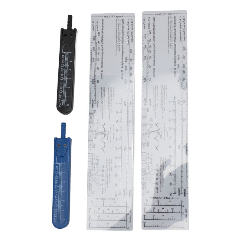 Ekg Calipers: 4.5 Inch Adjustable Copper Set With Clip + 9.4 Inch Transparent Ekg Ruler - Reusable Portable Combination Set for Nurses, Nursing Students and Emergency Medical Services - Image 4