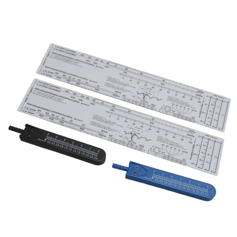 Ekg Calipers: 4.5 Inch Adjustable Copper Set With Clip + 9.4 Inch Transparent Ekg Ruler - Reusable Portable Combination Set for Nurses, Nursing Students and Emergency Medical Services - Image 1