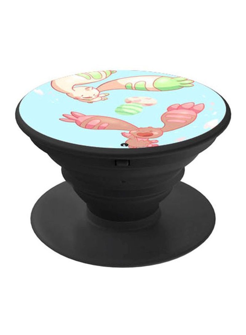 RKN Printed Pop Socket Phone Holder Blue/Brown/Green - Image 1