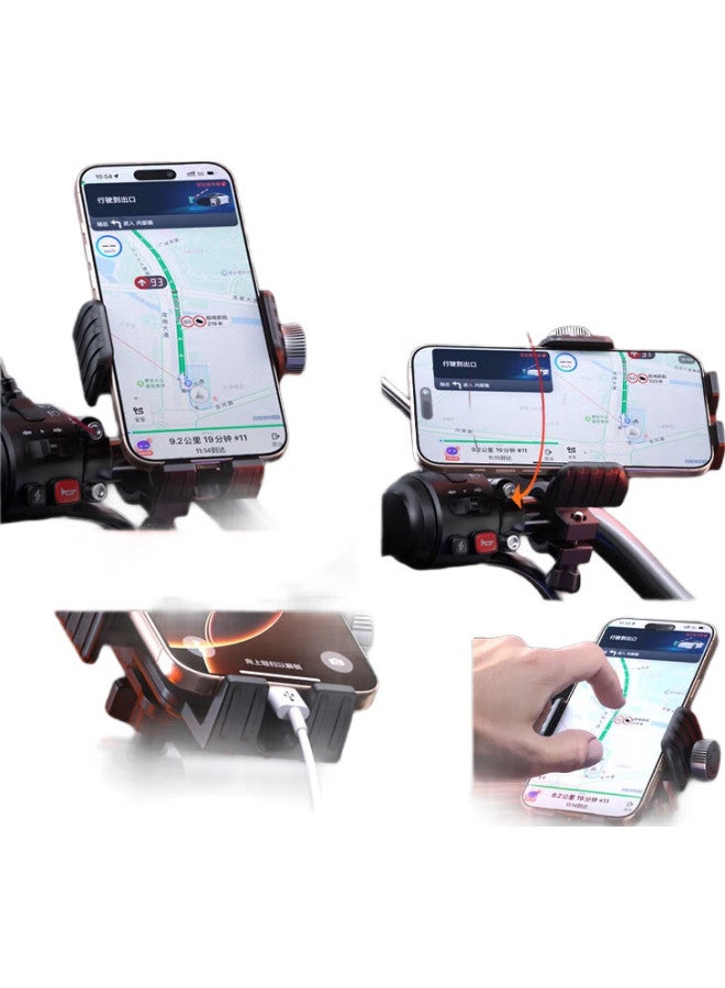 SupFire Electric Bike Phone Holder Multi-Function Rotary Type Takeaway Rider Electric Vehicle Bicycle Road Riding Navigation - Image 1