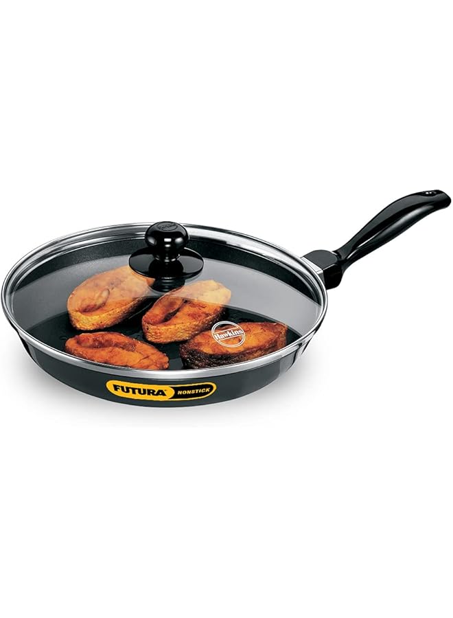 Hawkins Futura Nonstick Frying Pan With Glass Lid 26Cm 3.25Mm Thick 1.5 Liters Black - Image 1