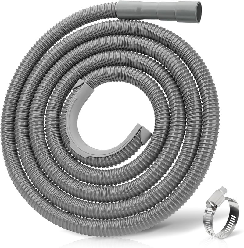 Funmit 14Ft Universal Washing Machine Drain Hose Flexible Extension Hose Fit for Most Household Washing Machines - Image 1