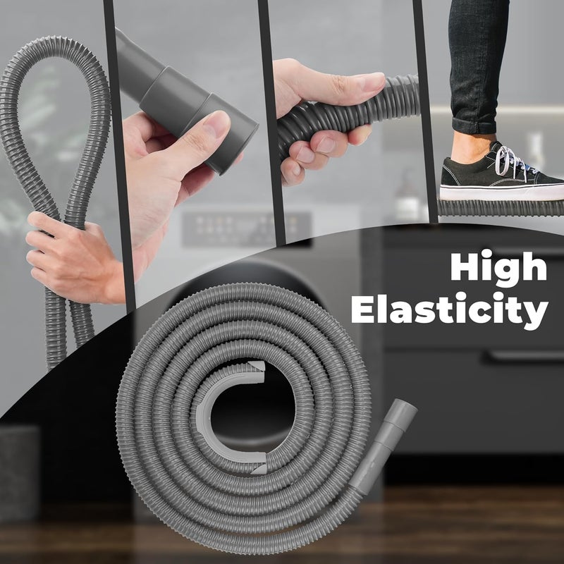 Funmit 14Ft Universal Washing Machine Drain Hose Flexible Extension Hose Fit for Most Household Washing Machines - Image 4